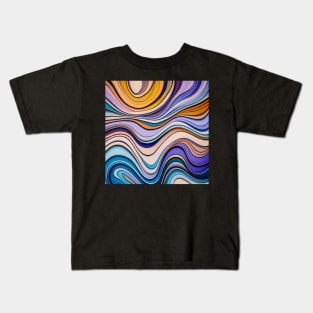 Abstract fluid art Kids T-Shirt